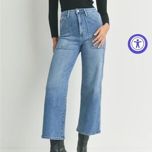 Just Black Denim The Patch Pocket Wide Leg